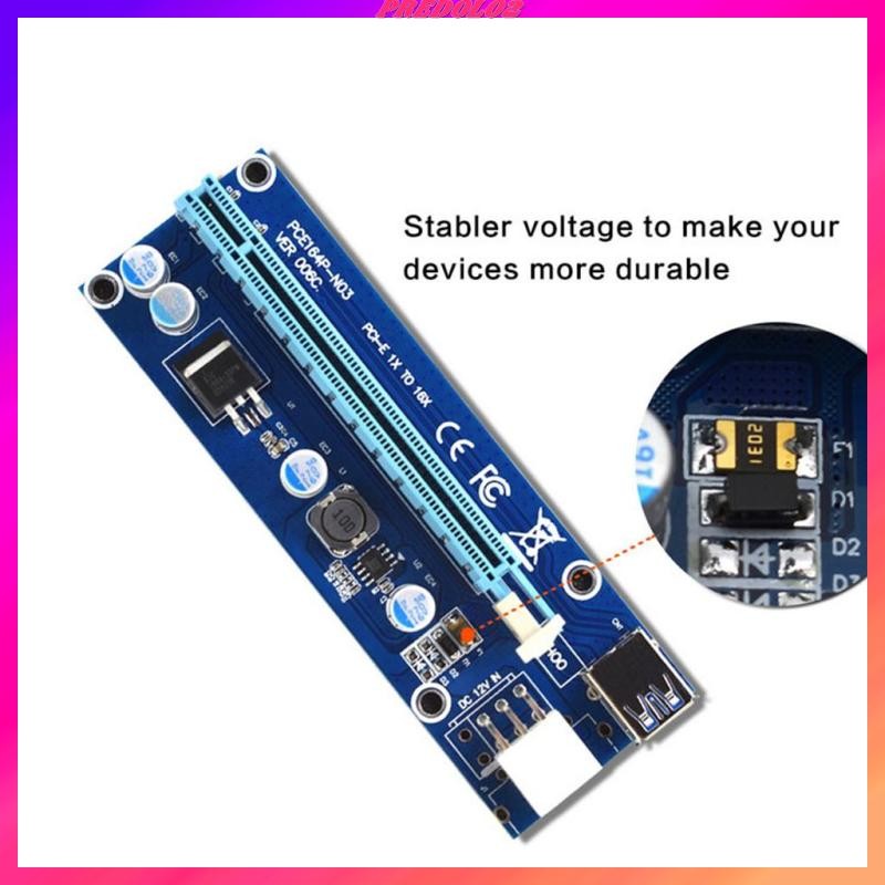 [Predolo2] 6 Pin 1X X Enhanced Powered Riser Adapter Card & USB 3.0 ...