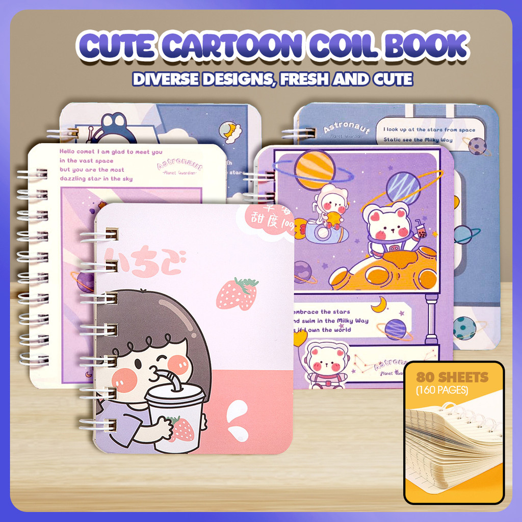 A7 Style Cartoon Pocket Book Notepad Small Notebook Office Stationery ...