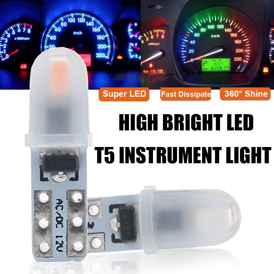 T5 Led Bulb W3W W1.2W Led Car Interior Lights Dashboard Warming ...