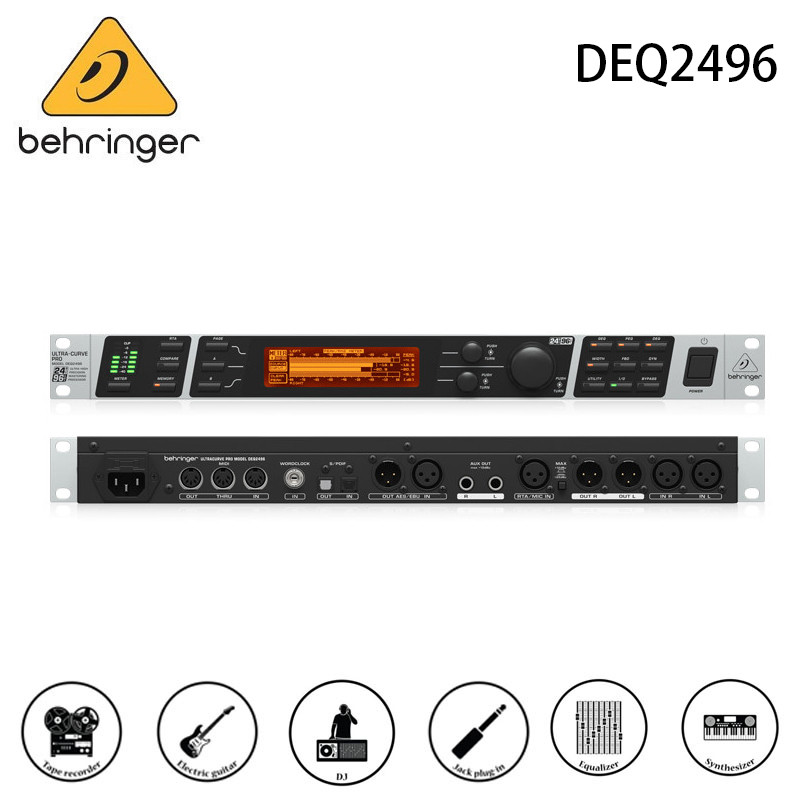 Behringer DEQ2496 Ultra-High-Precision 24-Bit/96 kHz Equalizer ...