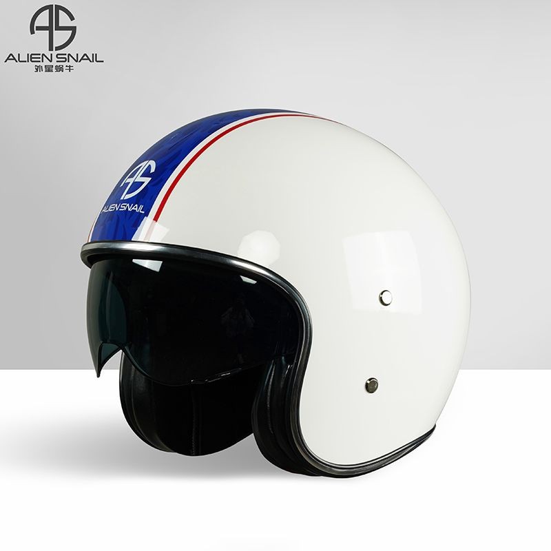 Alien Snail Motorcycle Retro Helmet Men's Half Helmet Harley Motorcycle ...