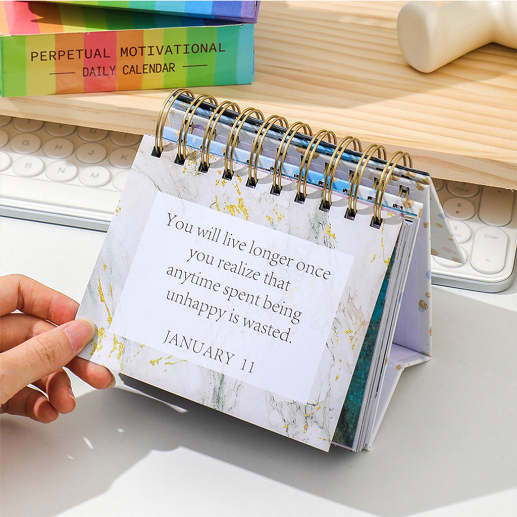 366 Daily Affirmation Desk Calendar, Motivational ... - Shein