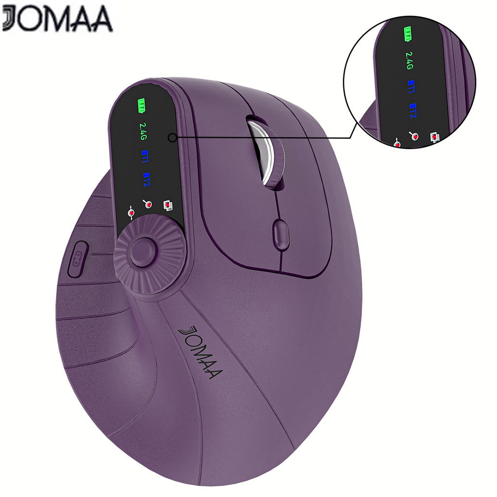 Jomaa Bluetooth Wireless Vertical Mouse With Function Adjustment Knob ...