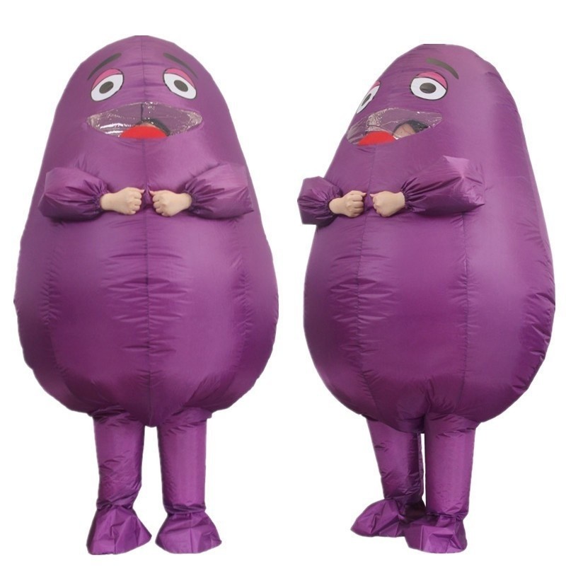 Purple Potato Rex Inflatable Costume Boys Girl Party Cosplay Costume ...