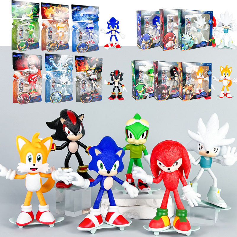 Super Sonic The Hedgehog Action Figure Tails Silver Shadow Sonic ...