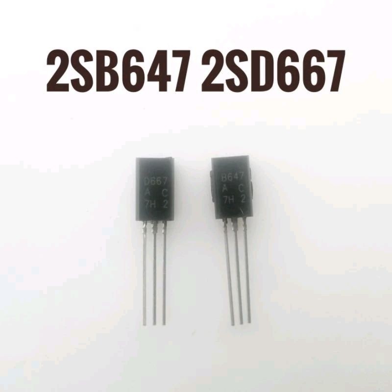 1pc B647 D667 2SB647 2SD667 Transistor NPN PNP Transistors | Shopee ...