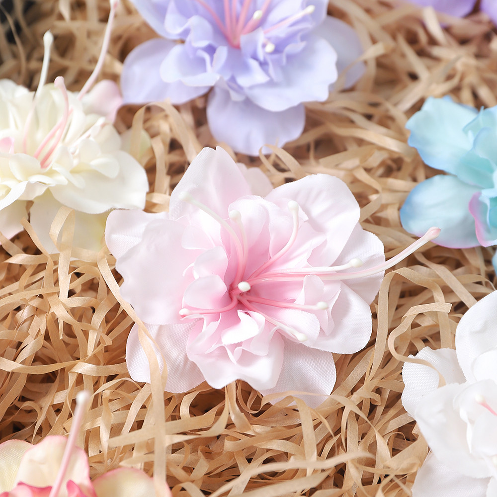 1/5Pcs Fake Flower Heads Artificial Flower Heads Bulk Silk Faux Crafts ...