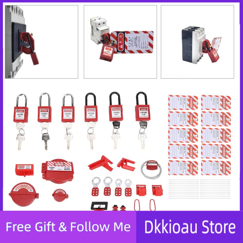 Dkkioau Lockout Tagout Kit Electrical Loto Safety Padlocks Clamp On ...