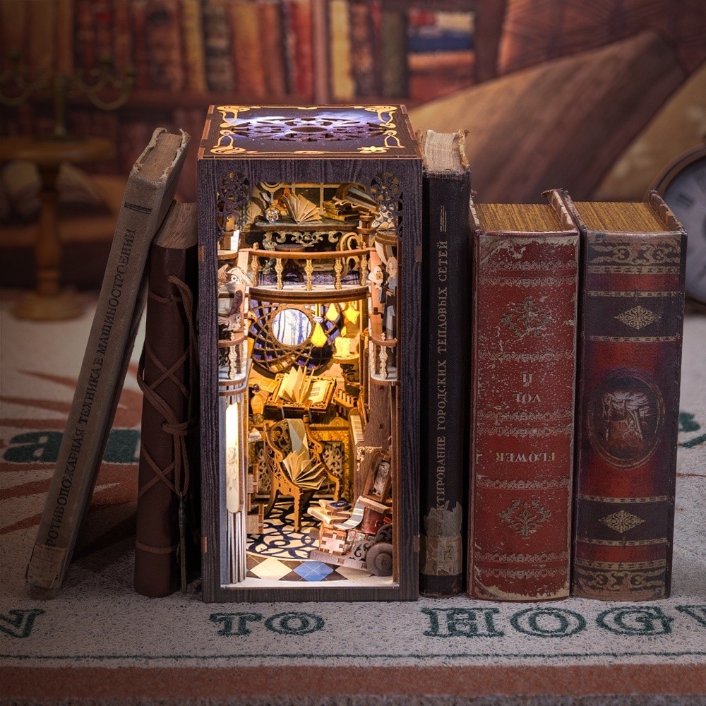 M8OR CUTEBEE DIY Book Nook Kit, DIY Dollhouse Booknook Bookshelf Insert ...