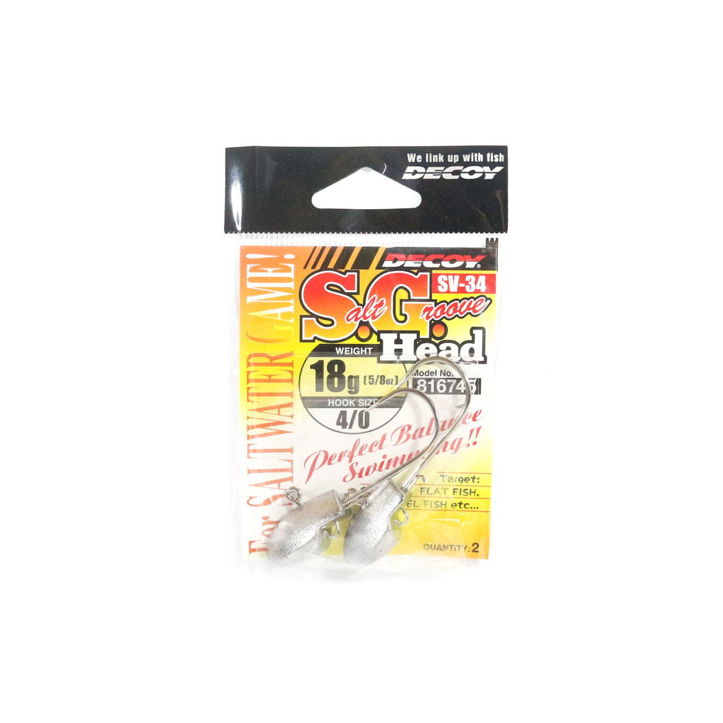 Decoy Jig Head SV-34 S.G.Head #3/0 - 3/8 Oz – Testina Giapponese Per Soft Lures
