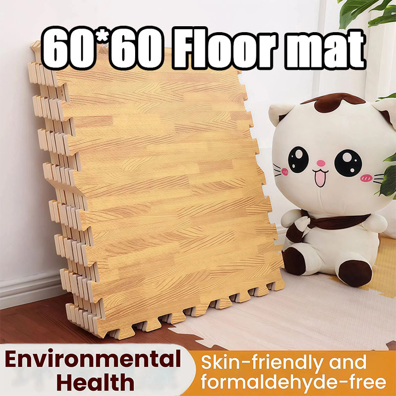 Wooden Baby EVA Foam Play Gym Puzzle Mat Exercise Crawling Carpet for ...