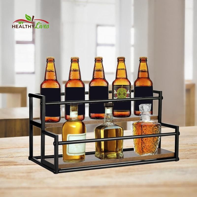[HtongMY] Coffee Syrup Display Rack 2 Tier Rack for Countertop Coffee ...