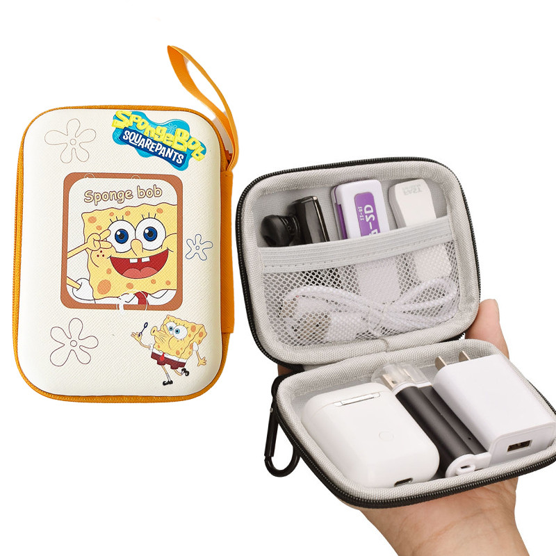 SpongeBob Portable EVA Pouch USB Hard Drive Headphone Hard Bag Mobile ...