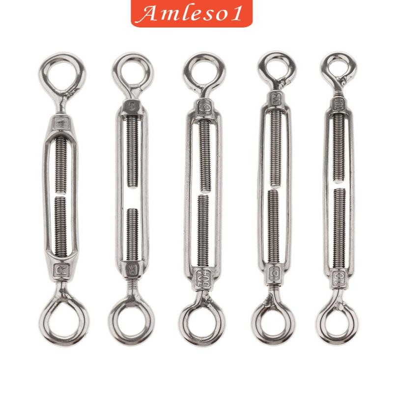[Amleso1] Stainless Steel Turnbuckle Wire Rope Tensioner Rigging Screw ...