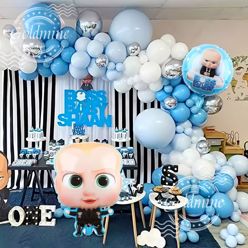 Baby Boss Balloon Arch Garland Kit Baby Shower Birthday Theme Party ...