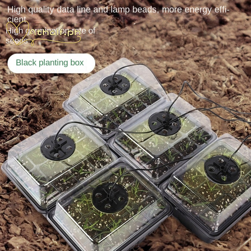 ATHALF Starter Tray, Mini Greenhouse with Ventilation Hole Plant ...