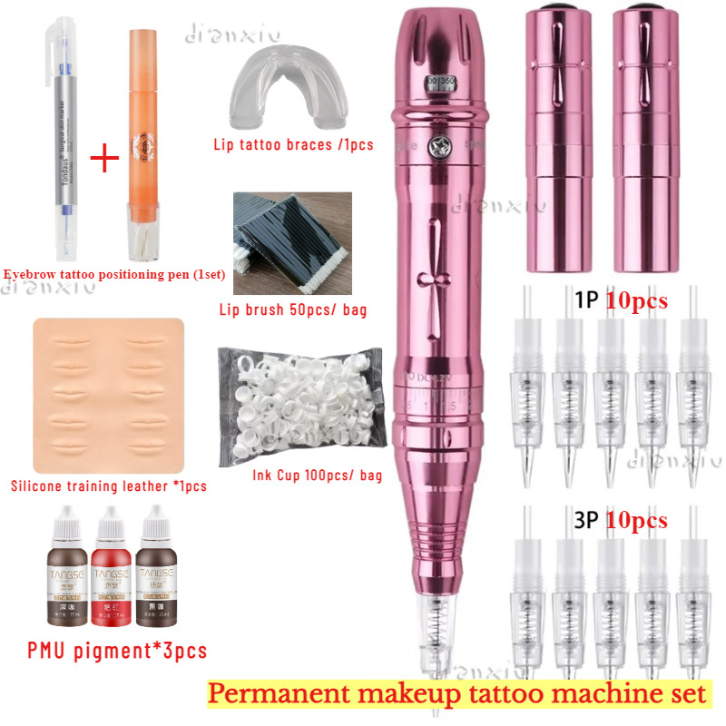 Available New Tattoo Wireless Permanent Makeup Machine Pen With 2