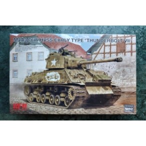 Ryefield Model 1/35 M4A3E8 Sherman Tank Kit – Unassembled, Workable Track Links, Detailed Plastic
