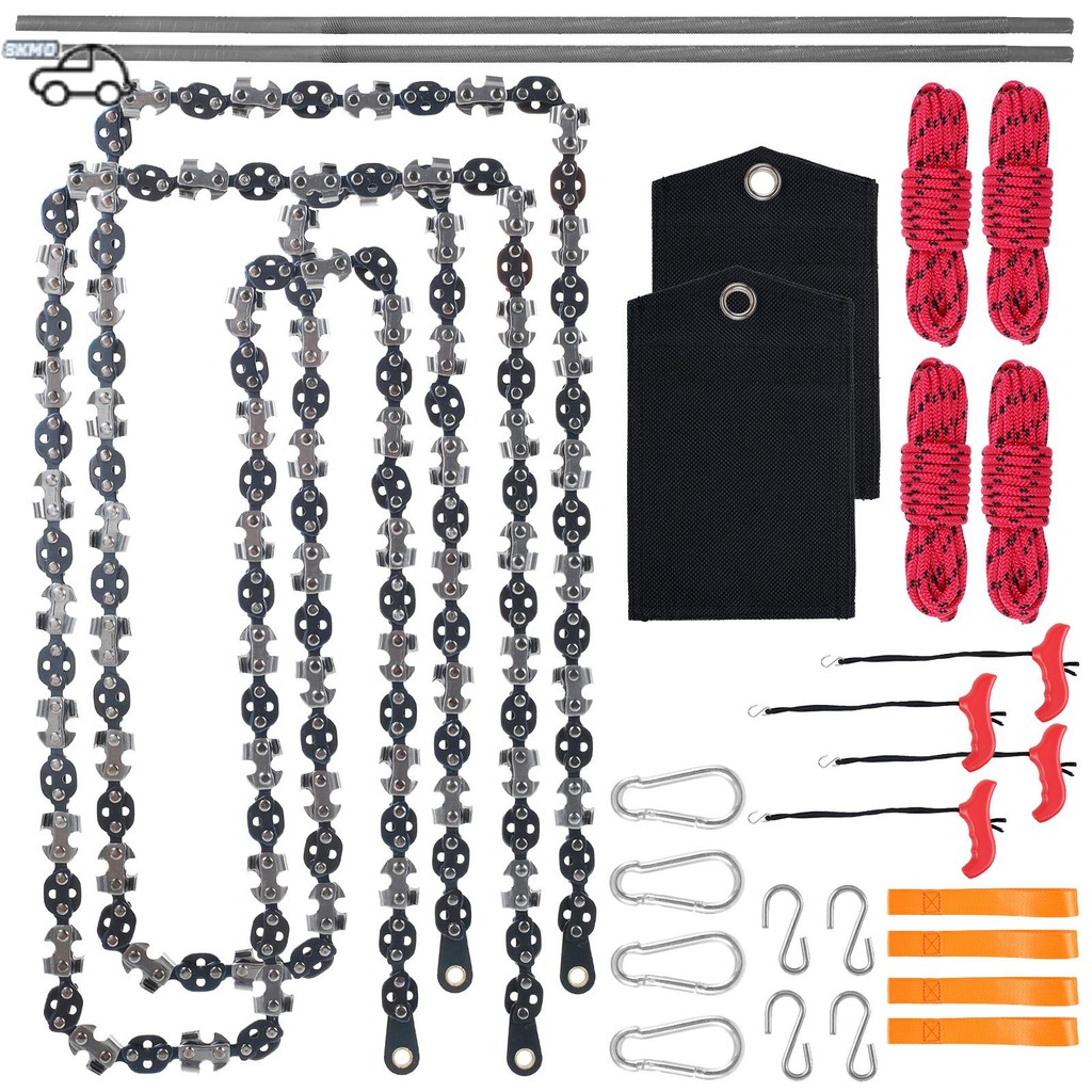 53 Inch Hand Rope Chain Saw Sharp Manual Tree Limb Chain Saw with 68 ...