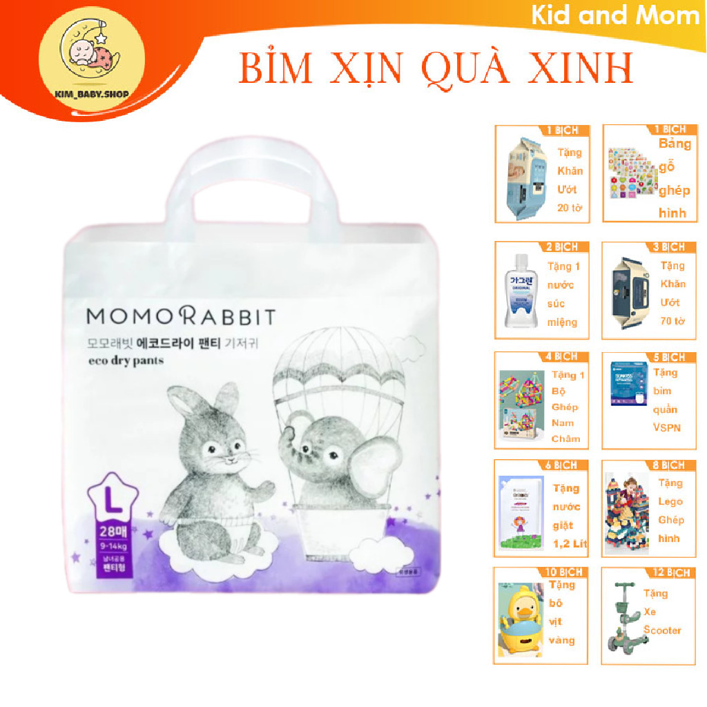 Momo RABBIT NIGHT Diapers, NIGHT Diapers - Size L/XL/XXL Kimbaby ...