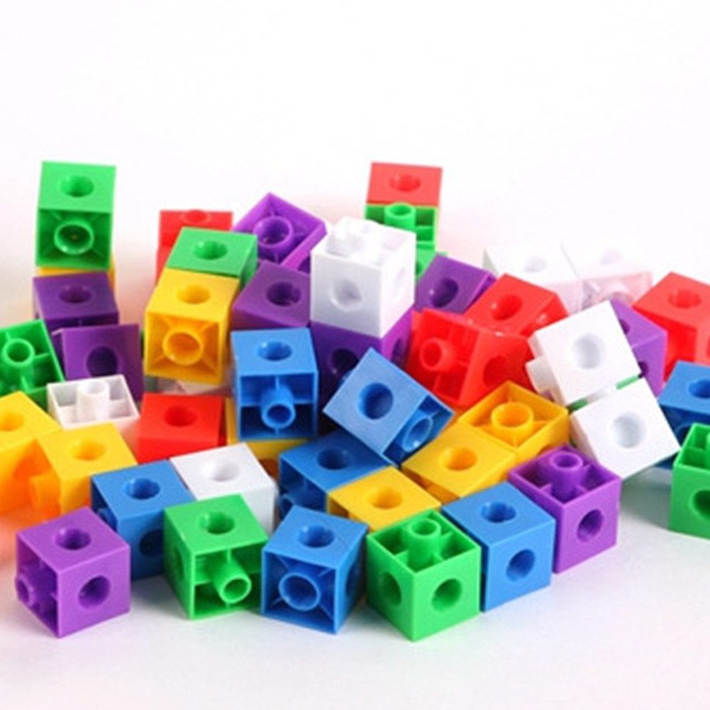 TH kids toy 100pcs 2cm Math Linking Cubes Blocks Snap Cubes Link Cubes ...