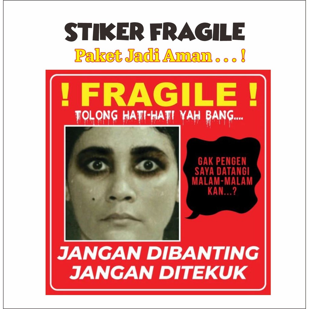 Unique Fragile Stickers (80 PCS) | Fargile Stickers Don't Slam 5x5 cm ...