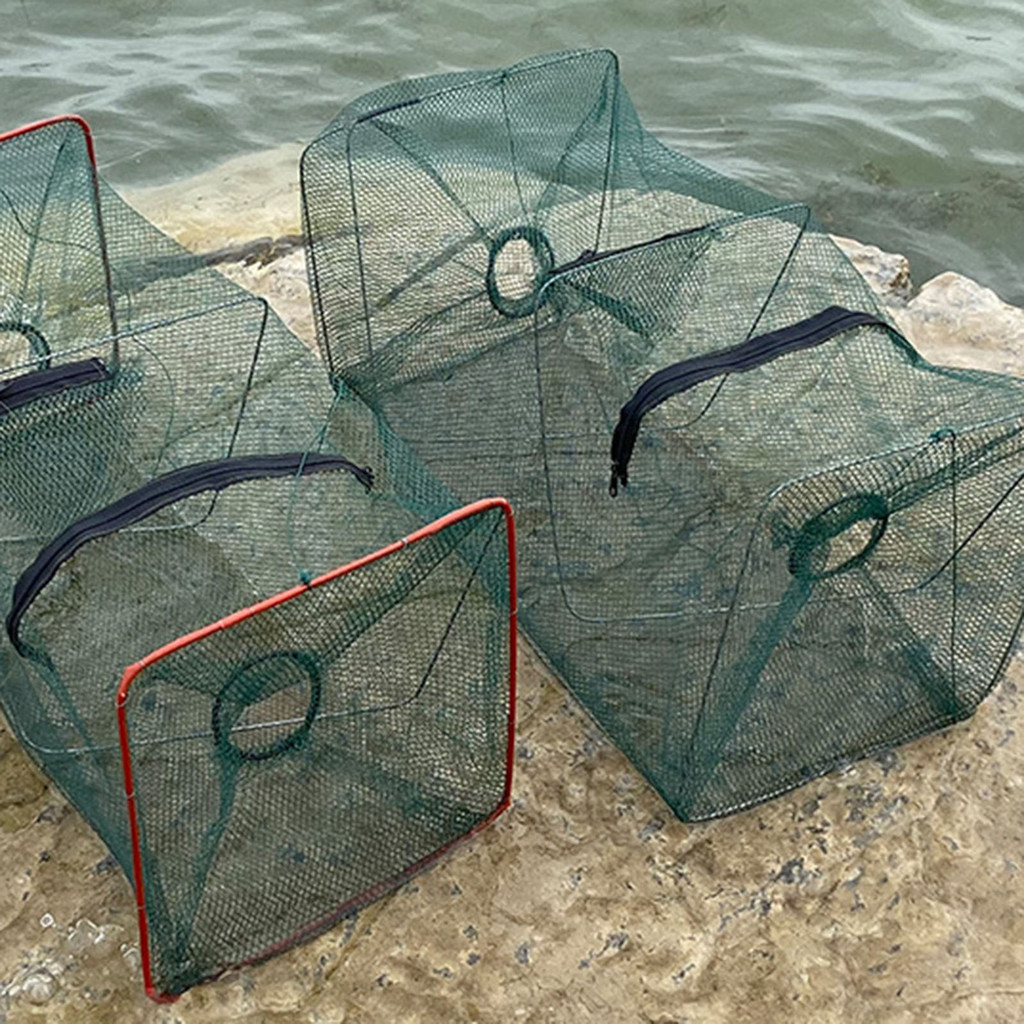 Crab Trap Crawfish Trap Double Hole Rntry Fishing Nets with Ruggedized ...
