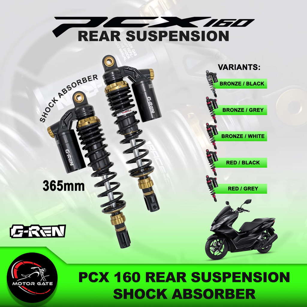 GREN REAR SHOCK / SUSPENSION / SHOCK ABSORBER 365MM FOR PCX 160 ...