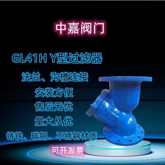 Y Type Filter Full Diameter National Standard German Standard Flange Groove Ductile Iron Carbon