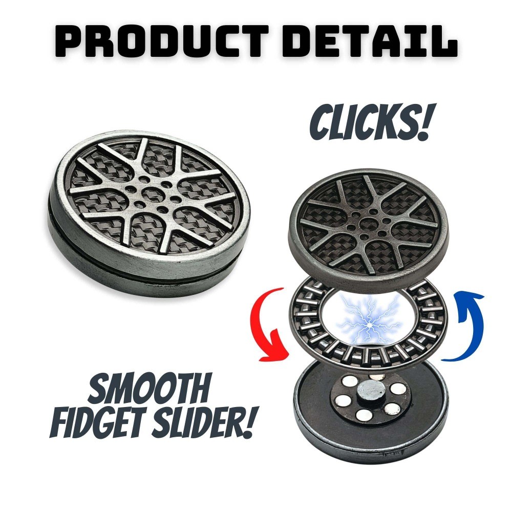 EDC Metal Magnetic Fidget Slider Toys Adults Stress Anxiety Relief Toys ...