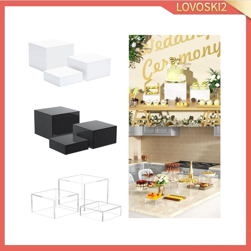 [Lovoski2] 3 Pieces Buffet Multifunctional Stackable Food Riser for ...