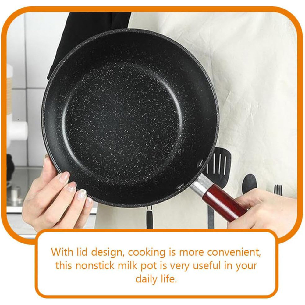 ♚WM♚ Nonstick Medical Stone pot 16/18/20/22CM Milk Cooking Pot with Lid ...