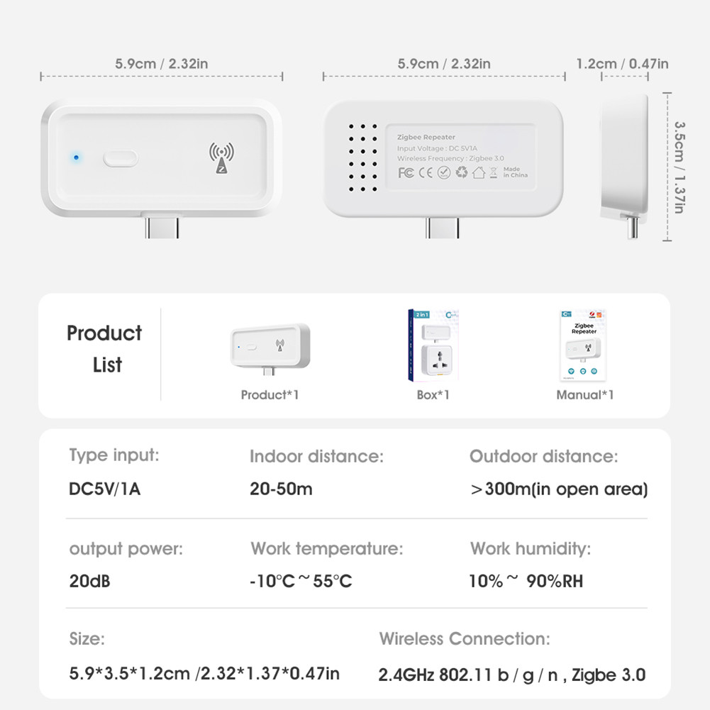 Tuya ZigBee 3.0 Signal Repeater USB Extenr Signal Verstärker für Smart Life ZigBee2MQTT Gateway Hub Mesh Home Assistant Geräte  44
