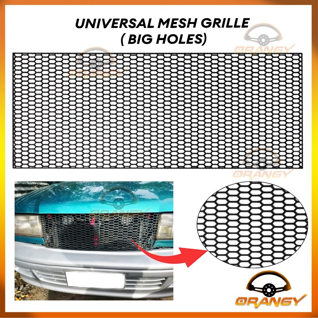Universal OEM Honeycomb Car Mesh Grille BIG HOLES 30MM Front Bumper Net ...