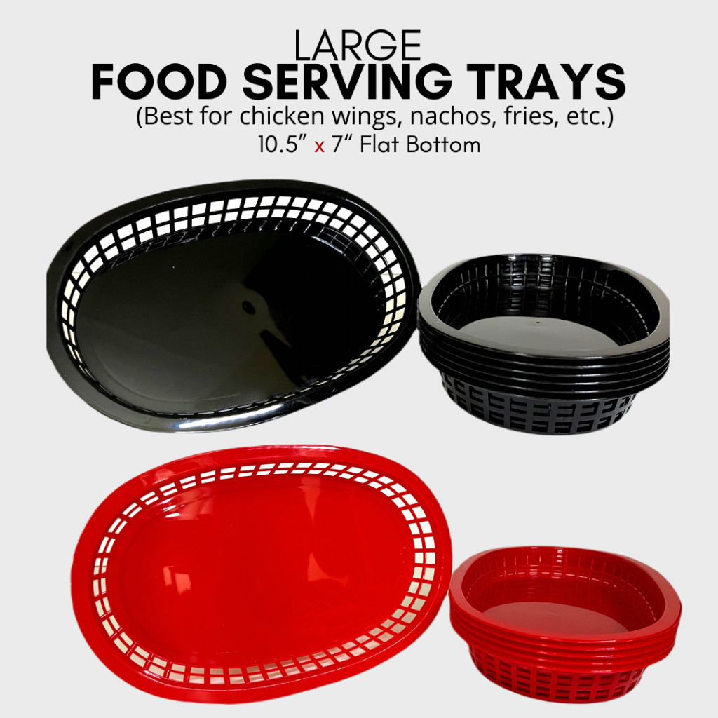 LARGE TRAY Food Serving Tray Basket for Rice meals Burger and fries COD ...