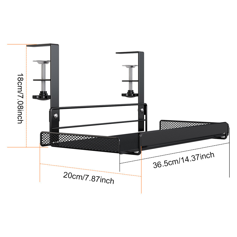 Desk Cable Organizer Heavy Duty Wire Management Tray Adjustable for ...