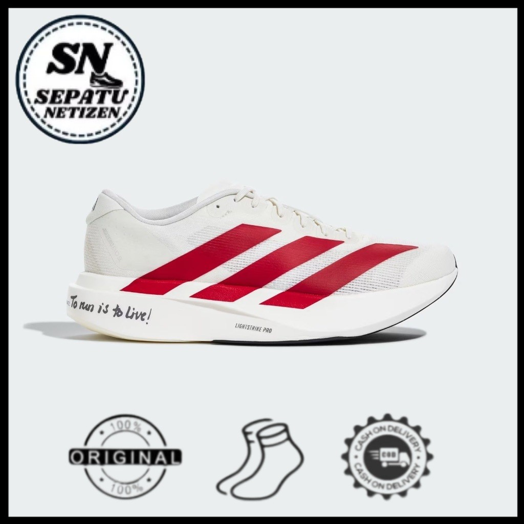 Adidas Adizero Evo SL White Red JS1182 Original | Shopee Philippines