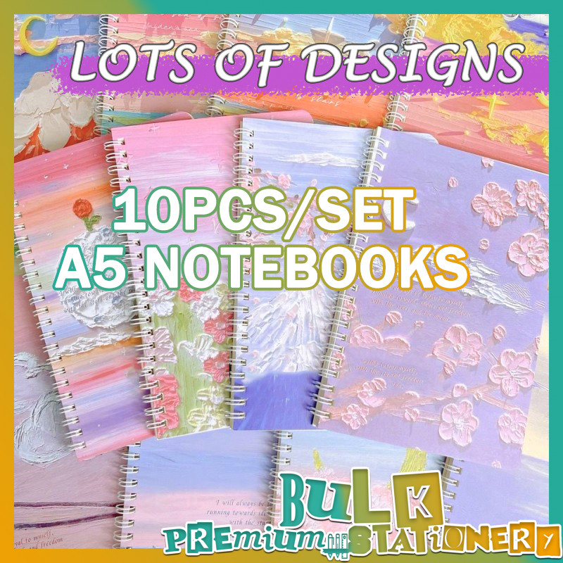10PCS Notebook Set for High School Elementary 60leaves 120pages School ...
