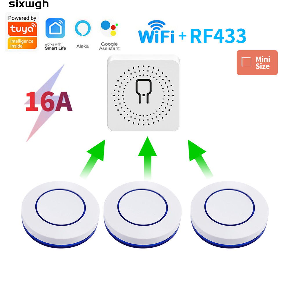 Tuya WiFi mini smart switch Remote control switch wireless switch 16A ...