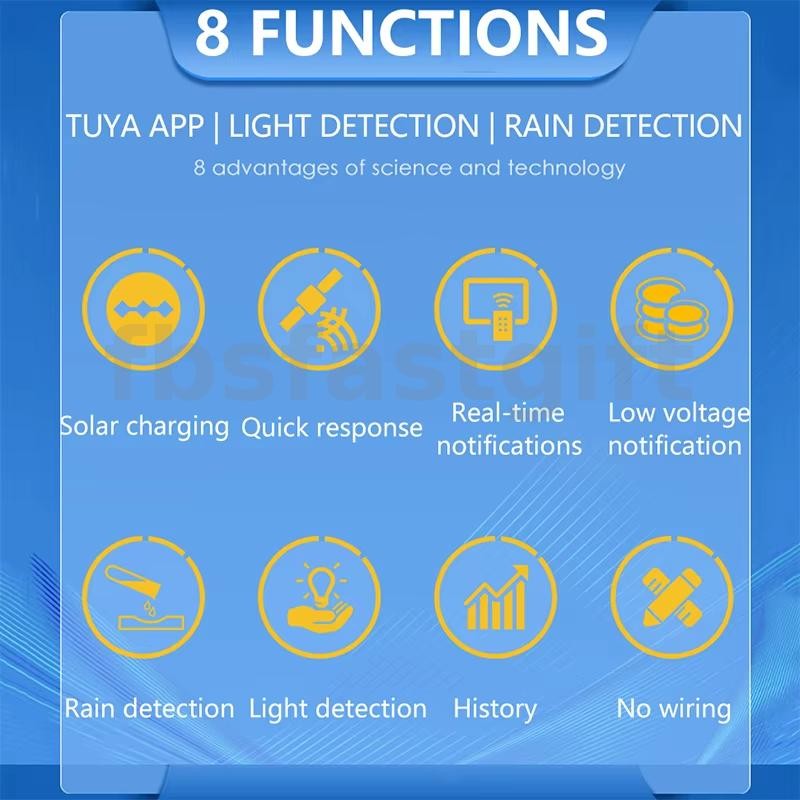 Tuya Smart Zigbee Sunlight Rain Sensor Solar Charging Real-time ...