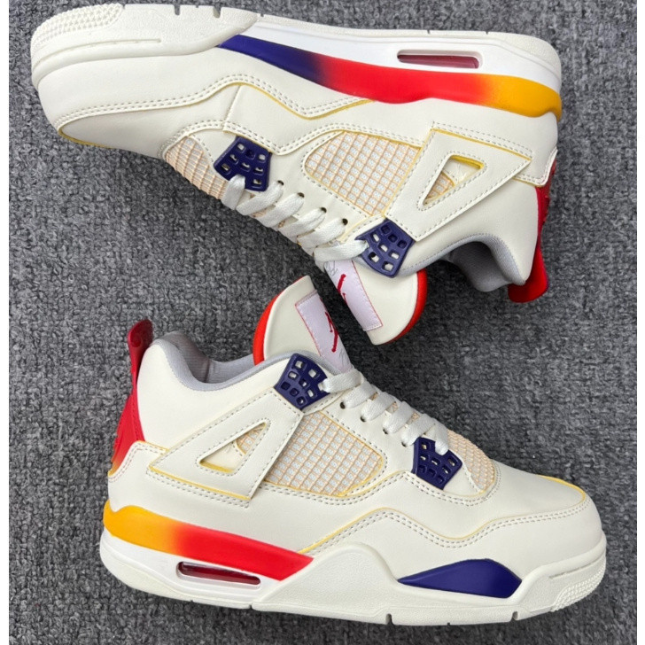J Balvin x Air Jordan 4 Retro Co-Branded Gradient Rainbow Smiley Face ...