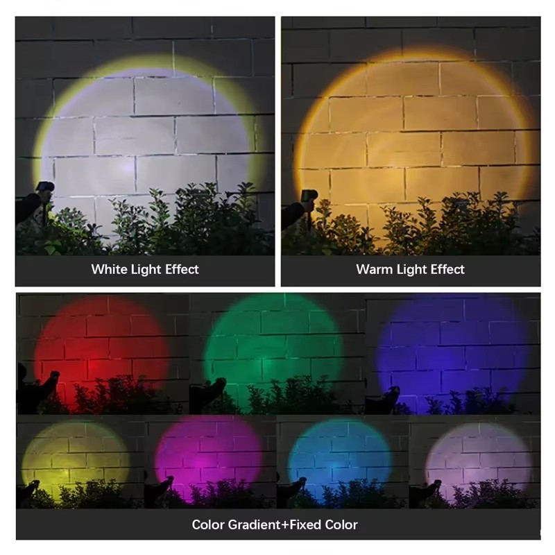 9 LED Solar Spotlights Outdoor IP65 Waterproof Brightness Adjustable ...