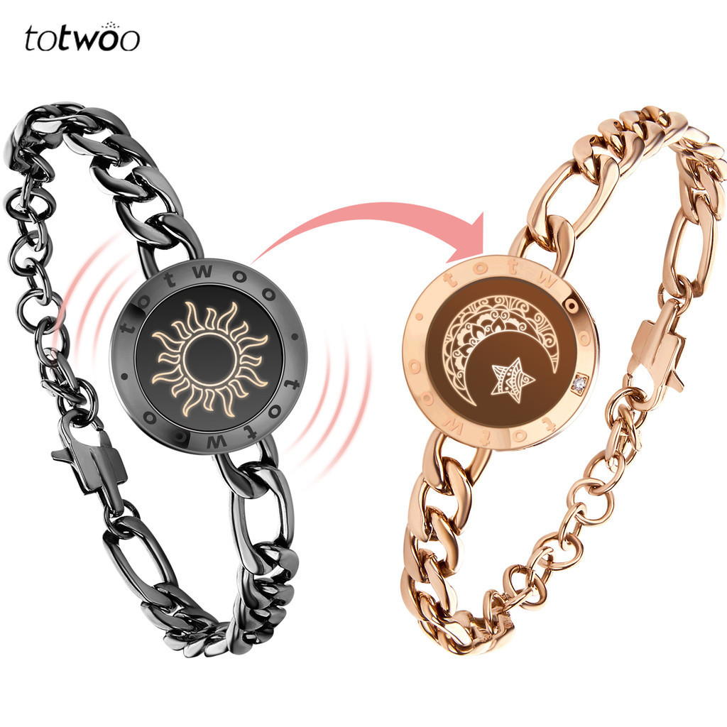 Valentine s Day Gift TOTWOO Vibration and Light Up for Couple Bracelets Long Distance Touch Bracelet Long Distance Relationship Gifts for Girlfriend Smart Jewelry Shopee Philippines