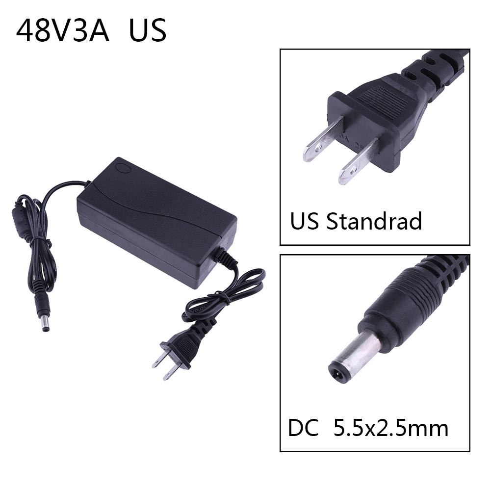 48V 3A Converter Adapter Input 100V-240V AC To DC Power Adapter for POE ...