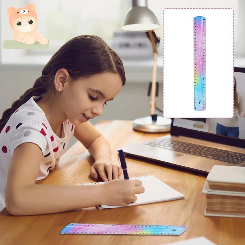 Flexible Ruler 30cm Plastic Ruler Shatterproof Straight Edge Ruler Soft ...