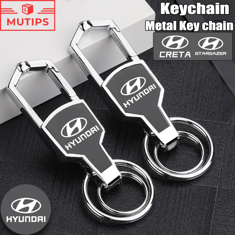 Hyundai Keychain Portable Car Key Chain Laser Logo Metal Key Buckle For ...
