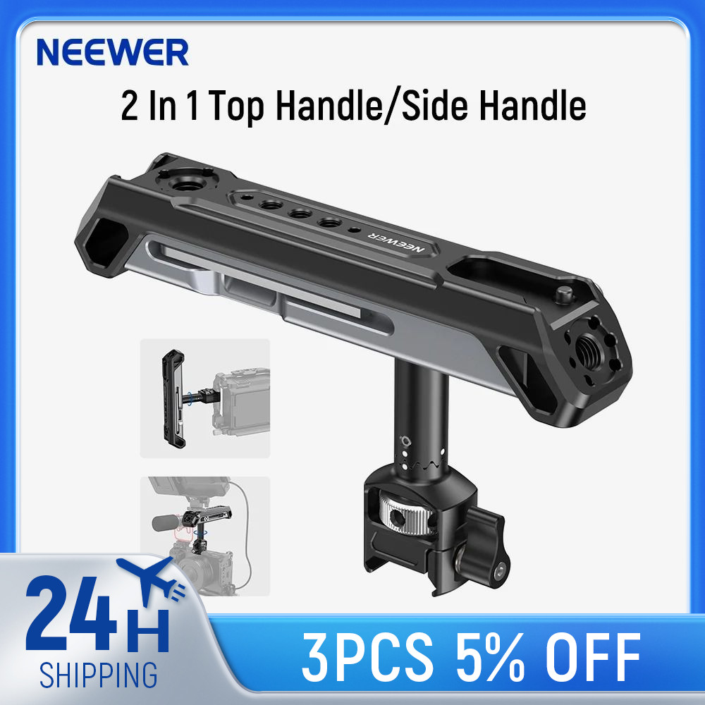 NEEWER 2 In 1 Top Handle/Side Handle Camera Cage Video Rig Handle with ...