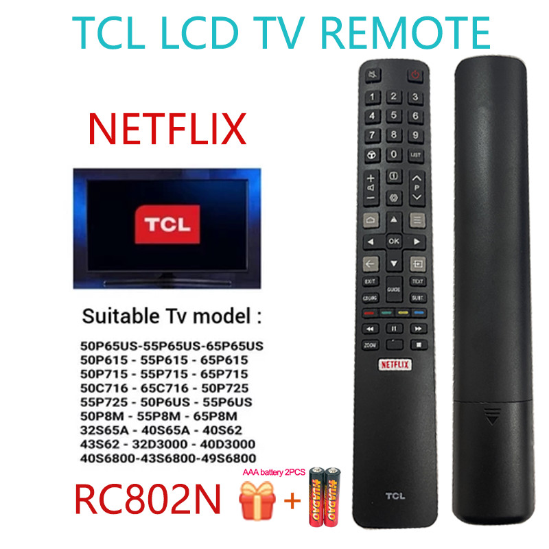 [Nilank] With Battery 2pcs Genuine Remote Control TCL LCD Smart TV ...