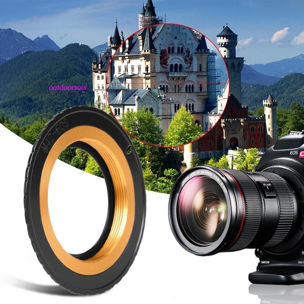 M42-EOS Adapter Ring Electronic Chip 3 AF Confirm Copper Camera Mount ...