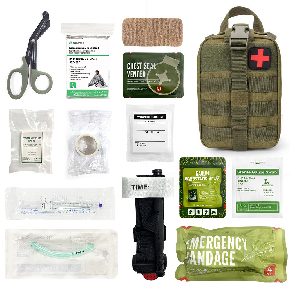 Emergency Survival Kit First Aid Bag Outdoor Tactical Rescue Gear ...